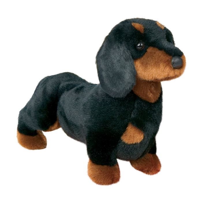 Douglas Cuddle Toys Spats Black & Tan Dachshund