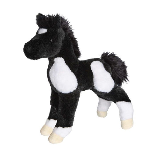 Douglas Cuddle Toys Runner Black & White Paint Foal