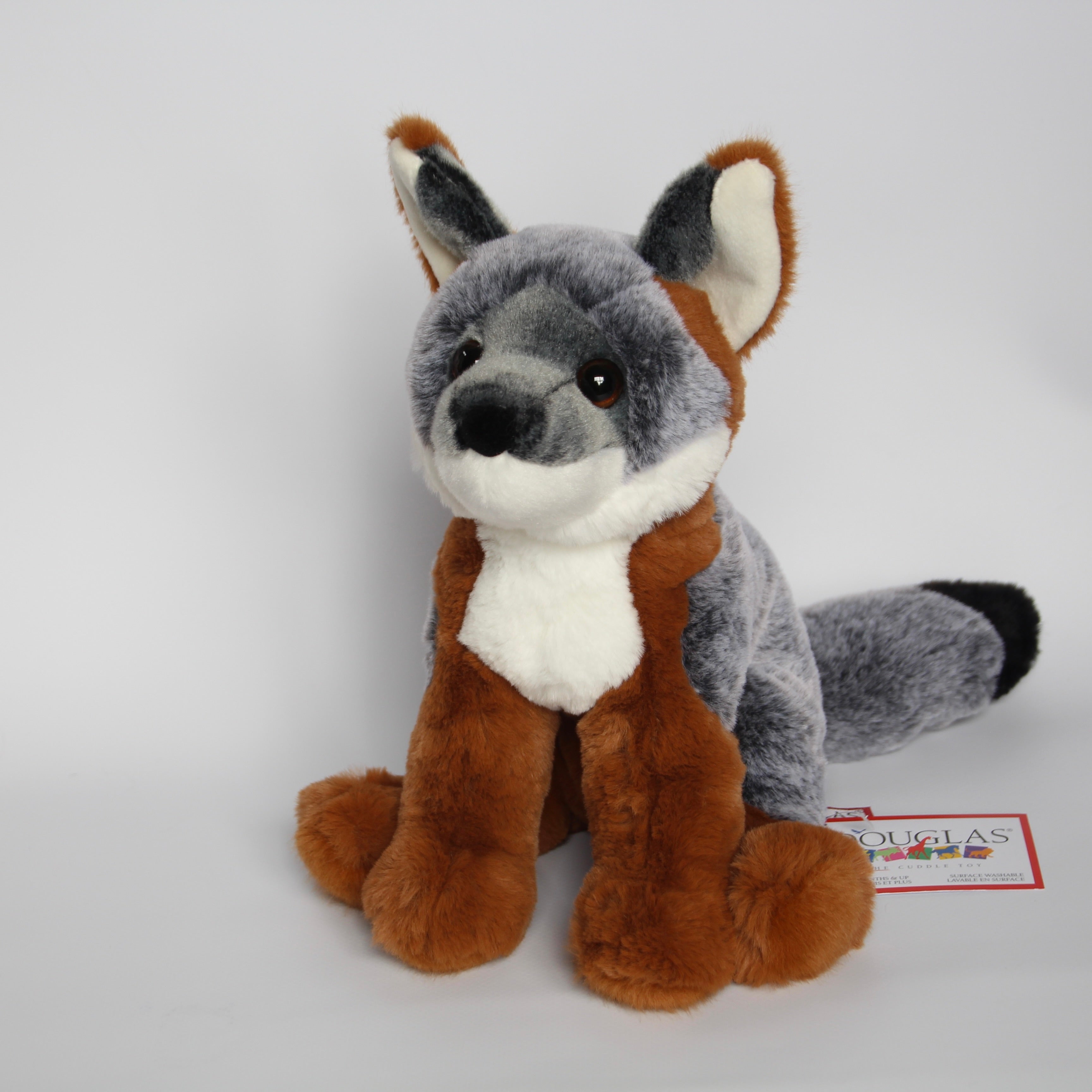 Island Fox Gray Fox Plush Frankie Grey Fox Soft – Wonder Wolf Plush